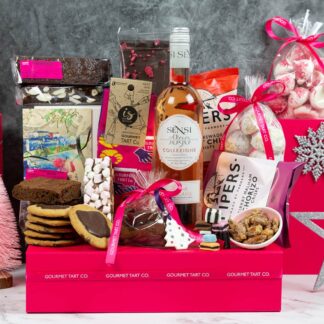 Gourmet Tart Co Rose Christmas Hamper for NBCRI Breast Cancer Research